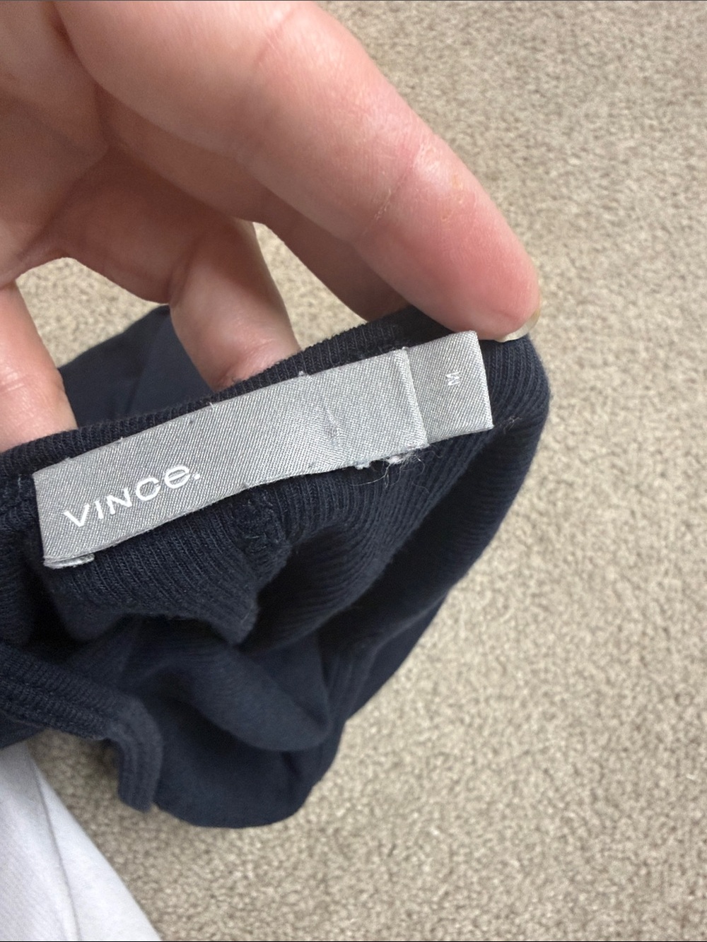 Vince Navy Ribbed Tank Camisole - Picture 2 of 2
